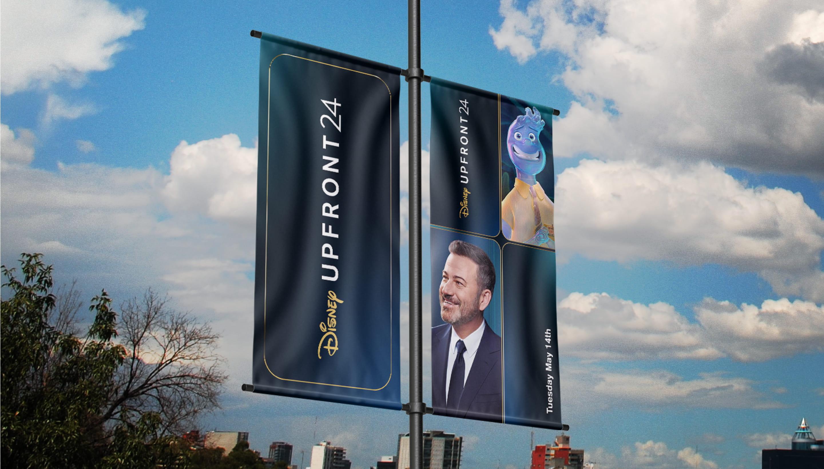 Upfront 24 banner displayed on the event