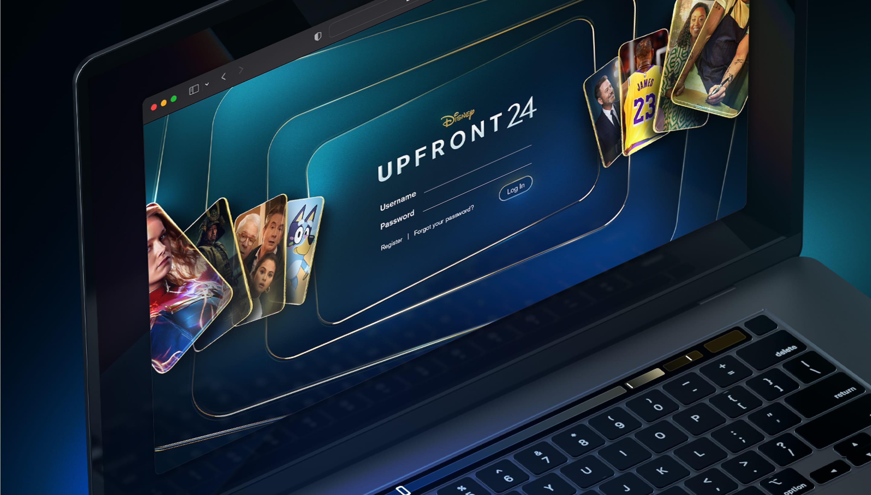 Upfront 2024 login screen