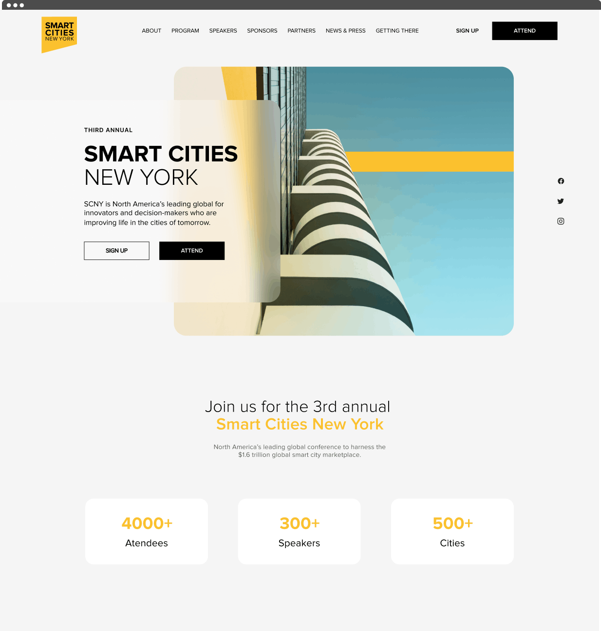 Smartcities website snapshot